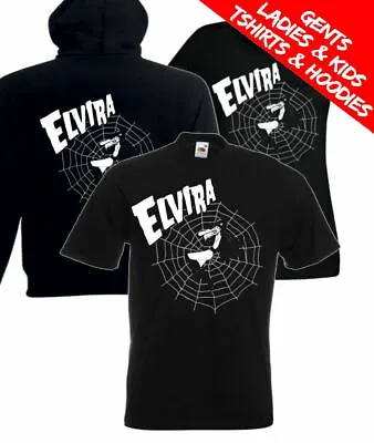 Buy Elvira Mistress Of The Dark Gothic Spider Web T Shirt / Hoodie • 27£