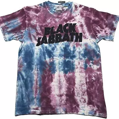 Buy Black Sabbath Wavy Logo Blue Dip-Dye T-Shirt NEW OFFICIAL • 16.59£