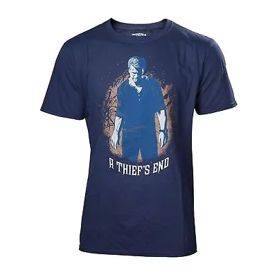 Buy Uncharted T-Shirt A Thief's End Mens Navy Blue Unisex Gamer Cotton Tee Top • 16.49£
