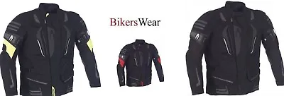 Buy Richa Airmach Black/Red/Fluo Waterproof Motorcycle Motorbike Jacket - Last Few • 109.99£