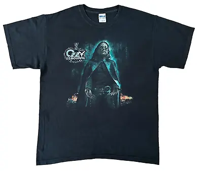 Buy Ozzy Osbourne Black Rain 2007 Concert Large T Shirt Tour Heavy Metal 2-Sided • 34.20£