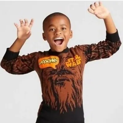 Buy Star Wars Chewbacca Boys' Graphic Sweater, Ugly Christmas Sweater? XS, M, XL • 9.49£