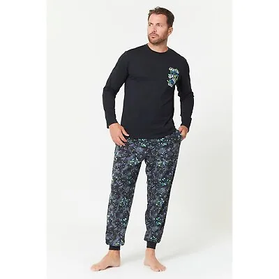 Buy Studio Mens Long Sleeve T-Shirt And Fleece Trousers Bottoms Pants Gaming Pyjamas • 15£