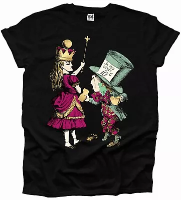 Buy Alice In Wonderland The Original 1865 Lewis Carroll Print Men's Tshirt Woman UK • 12.99£