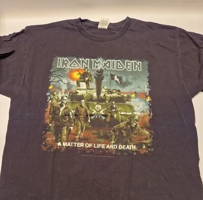 Buy E6 Iron Maiden A Matter Of Life And Death Band Fan T-shirt Shirt Merch Size Xl • 30.22£