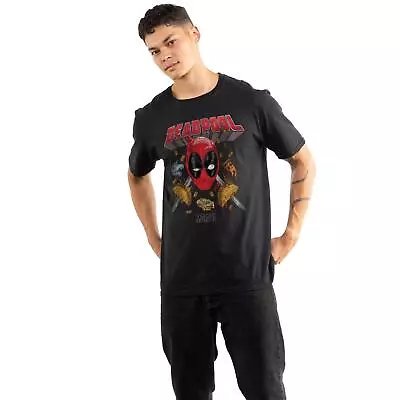 Buy Deadpool Mens T-shirt Tacomania Cotton Short Sleeve Tee Marvel S-2XL Official • 13.99£