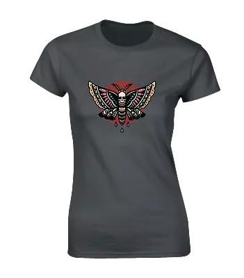 Buy Death Butterfly Ladies T Shirt Silence Of Death Devil Murder Tattoo Hannibal • 7.99£