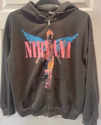 Buy Nirvana Hoodie Grunge Rock Band Merch Jumper Size Small Kurt Cobain Dave Grohl • 16.30£