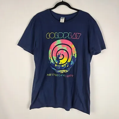 Buy Gilden Coldplay Mylo Xyloto 2012 Tour Graphic Print Shirt Size L Double Sided • 37.17£