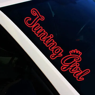 Buy Windshield Sticker Tuning Girl Carmin Red Sticker Tuning Car Decal FS134 • 8.63£