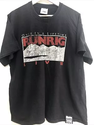 Buy RUNRIG LIVE T Shirt Once In A Lifetime 1988 Black Short Sleeve Band Mens Large L • 29.95£