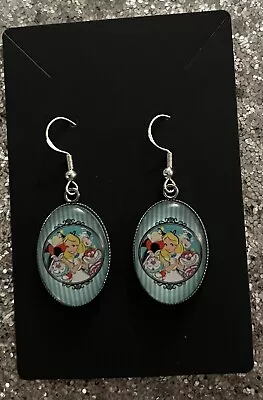 Buy Silver 925  Alice In Wonderland Earrings Cartoon Rabbit Cat Queen Jewellery Gift • 8.95£