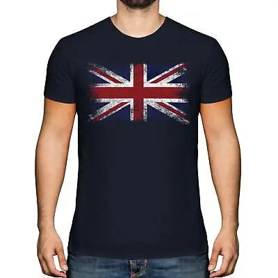 Buy Union Jack Distressed Flag Mens T-shirt Top Uk Gb Great Britain United Kingdom • 12.71£