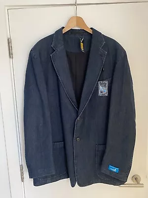 Buy M&S Tailoring Denim Chore Jacket Blazer Men’s Size 44 L New Dark Blue • 47.99£