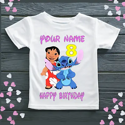 Buy Personalised Lilo And Stitch Birthday T-shirt • 9.99£