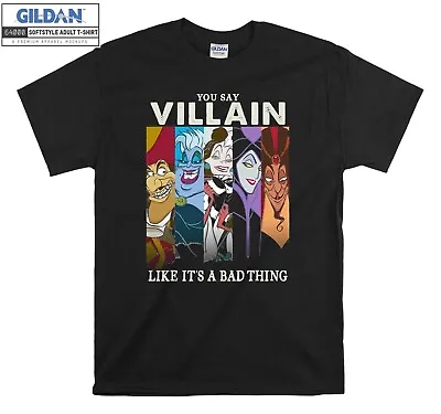 Buy Disney Villains Colorful Group T-shirt Gift Hoodie T Shirt Men Women Unisex 6857 • 12.95£