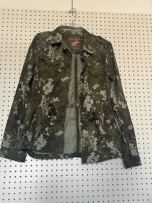 Buy Aeropostale Camo Bomber Military Style Button Up Jacket Women's Size Large • 14.21£