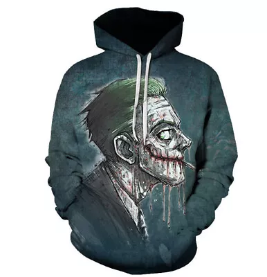 Buy 5 Style Autumn Trend Joker Printed Hooded Pullover Sweatshirt Long Sleeve Coat • 19.31£