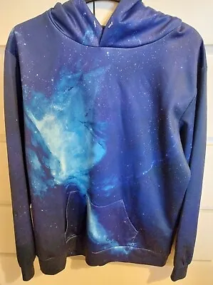 Buy Mens Galaxy Hoodie Blue And Purple Size M • 6.50£