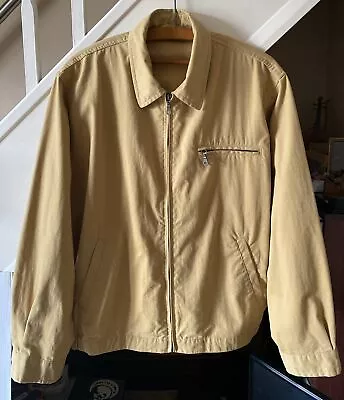 Buy Mens NEXT Mustard Cotton Blend Light Spring/Summer Bomber Jacket, Size M • 12£