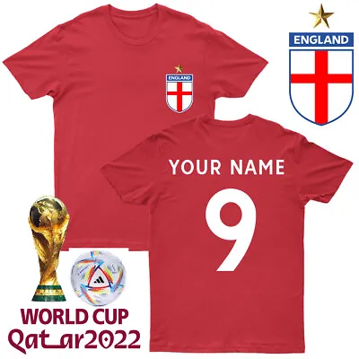 Buy Personalised England Football Cotton Kids T Shirt Tee Top#2 • 7.59£