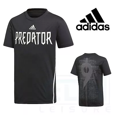 Buy Boys Adidas Predator T Shirts Kids Black Tops Junior Short Sleeve Tee  • 12.95£