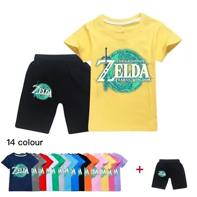 Buy New Children's ZELDA Printed T-shirt Shorts Clothing T-shirt Top+PantsSportswear • 14.08£