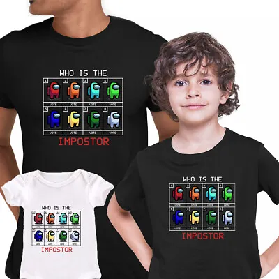 Buy Who Is The Impostor Among Us Gamer Funny Gift Tee Top T-shirt For Men Kids Xmas • 14.99£