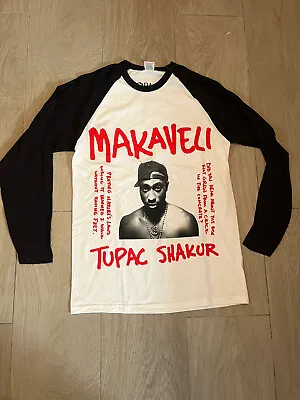 Buy 2Pac Tupac Shakur Makaveli Long Sleeved Raglan T Shirt Size XL • 7.99£