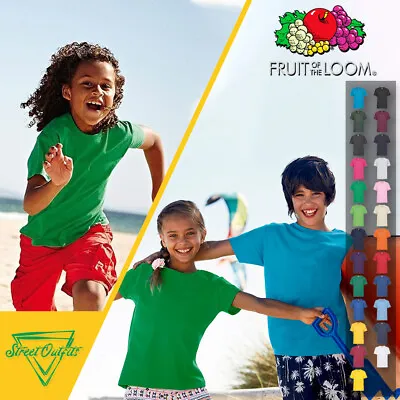 Buy Kids Plain T-Shirt Boys Girls Cotton Shirt Short Sleeve Children Valueweight Top • 3.49£