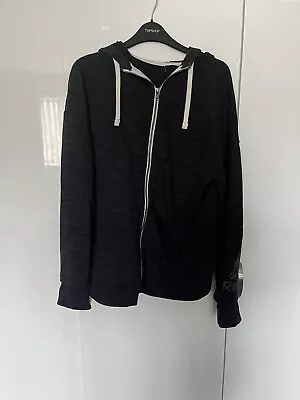Buy Reebok Grey/Black Zip Up Hoodie Jacket Women’s Unisex Size L UK14 • 0.99£