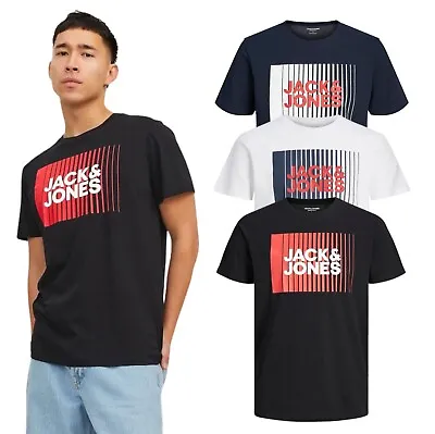 Buy Mens Jack & Jones Designer Crew Neck T-shirts Short Sleeve Casual Tee Top • 9.99£