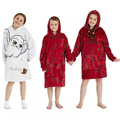 Buy Girls Boys Harry Potter Oversized Fleece Hoodie Hoody Sweatshirt Teens 6-13 Yrs • 19.95£