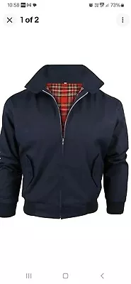 Buy Harrington Jacket Mens Classic British Design In Blue • 17.99£
