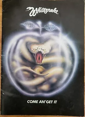 Buy Whitesnake 1981 Come An’ Get It  Tour  Programme With Original Merch Flyer • 12£