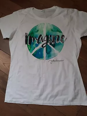 Buy White T Shirt John Lennon Imagine Size L New • 4.99£
