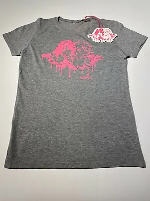 Buy Fiorucci Vintage Angels T-Shirt  4A77F0  Iconic T-Arts Pink Cherubs/GREY D2_04 • 30£