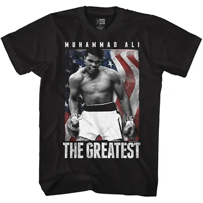 Buy Muhammad Ali American Flag The Greatest Heavy Weight Boxing Champ Men's T Shirt • 38.47£