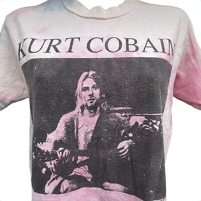 Buy Kurt Cobain Nirvana Tie Dye Short Sleeve T MTV Unplugged Women’s S Grunge Pastel • 28.23£