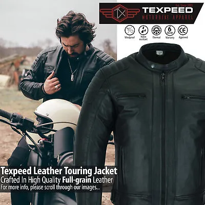 Buy Leather Motorbike Motorcycle Jacket Touring With Genuine CE Armour Biker Thermal • 79.99£