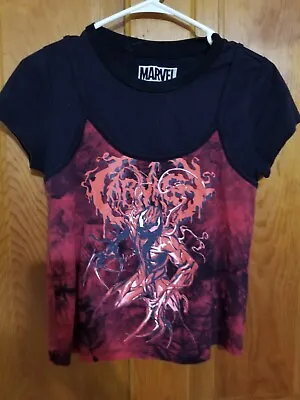 Buy Marvel Her Universe Size S Shirt Venom Carnage T Shirt With Cami Attached • 9.65£
