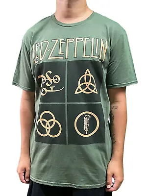 Buy Led Zeppelin Gold Symbols Unisex Official Tee Shirt Various Sizes NEW • 16.99£