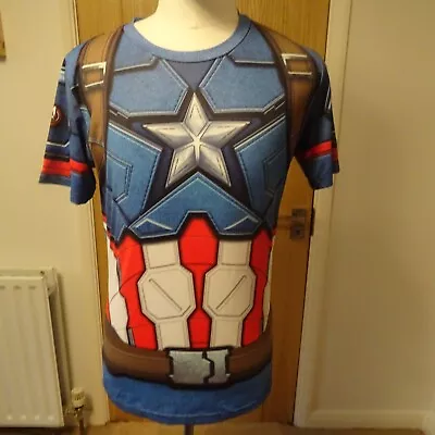 Buy Gents Captain America Tee Shirt - Size Large • 7£