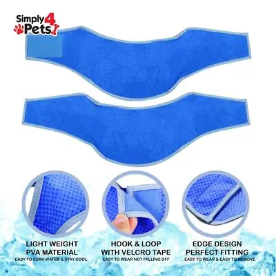 Buy Dog Cat Puppy Cooling Bandana Pet Cooler Ice Cool Scarf Collar Relief Med. Large • 5.45£