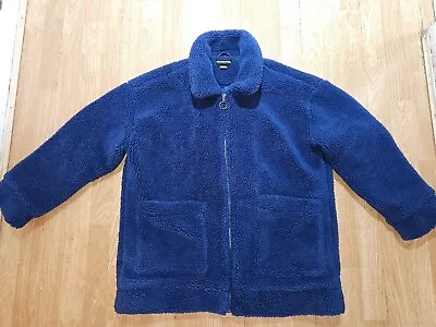 Buy Ladies Blue Teddy Jacket Size Xl • 5£