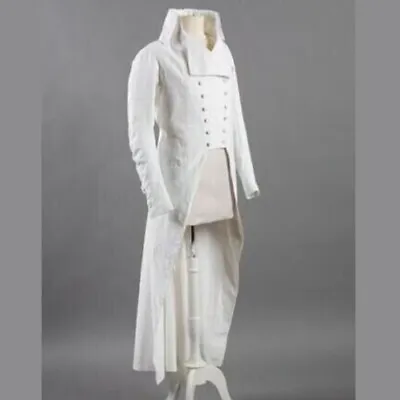 Buy New Christmas Regency Men's White Wool Tailcoat Military Jacket                  • 164£