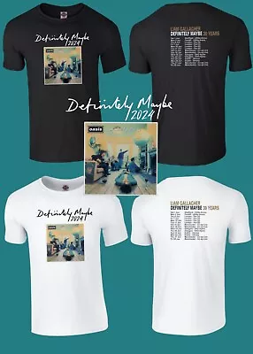 Buy Oasis Definitely Maybe 30 Years Tour Tee, Mens High Quality Print, Indie • 17.15£