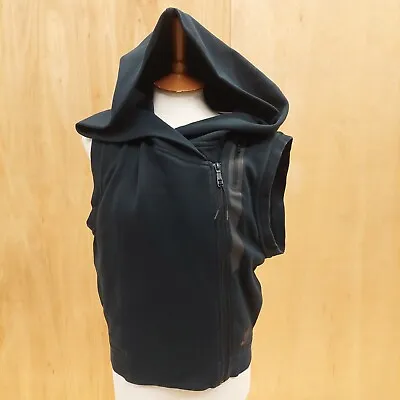 Buy Nike Tech Fleece Women's Black Sleeveless Hoodie With Off Centre Zip  Size S • 25£