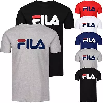 Buy New Mens FILA T-Shirt Short Sleeve Shirt Crew Neck Casual Top Tee Size S-XXL • 8.99£