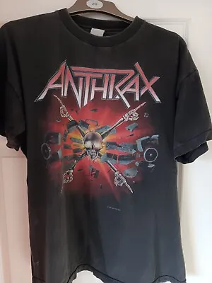Buy Anthrax Killer B Tour 92 Vintage Tour T-shirt Authentic Fade, No Rips Or Tears • 44.99£